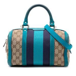 Gucci Vintage Web Boston Bag Gg Canvas #214936G97B